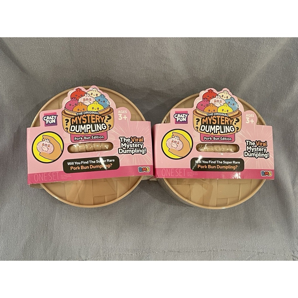 NEW Set of 2 - Mystery Bun Squishy Dumpling Fidget Fun - Pork Bun Edition